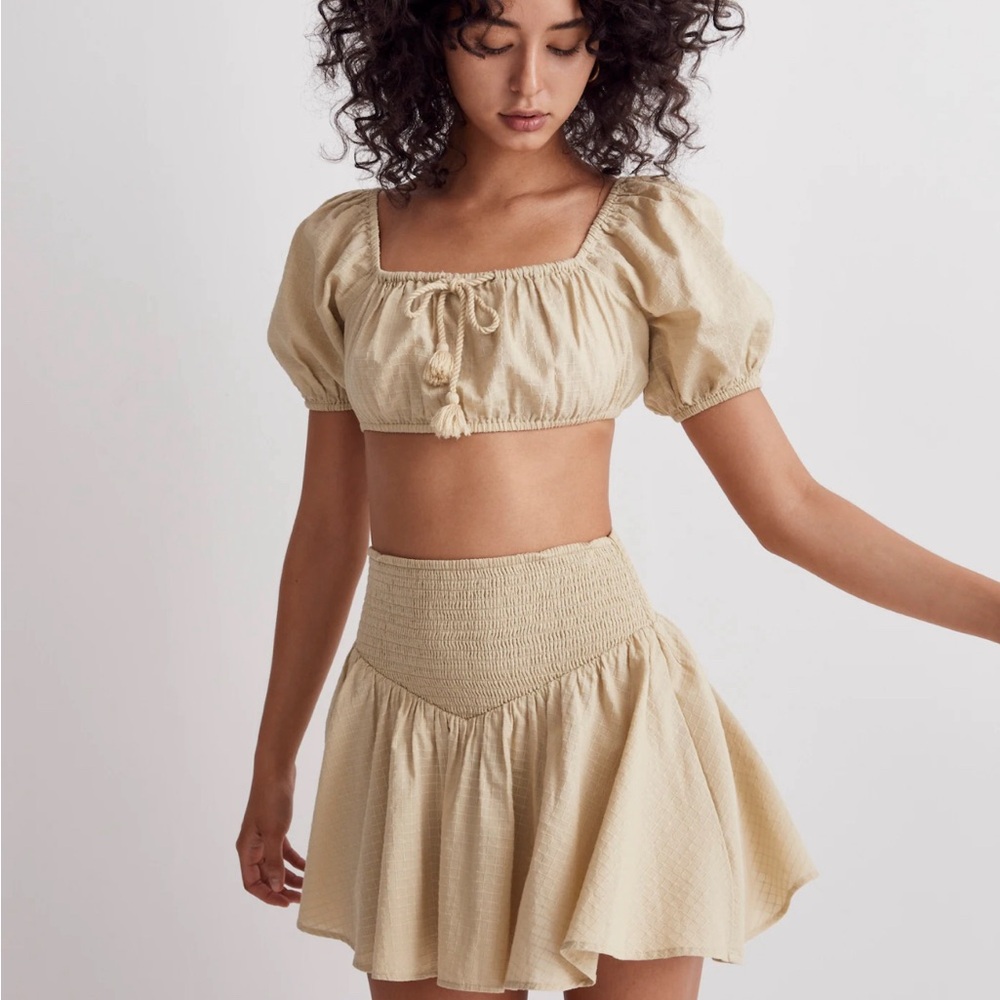 Madewell Smocked Skirt